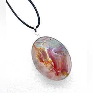 Statement Snap pendant with handmade 30mm snap SJ30 simple oval StyleDot